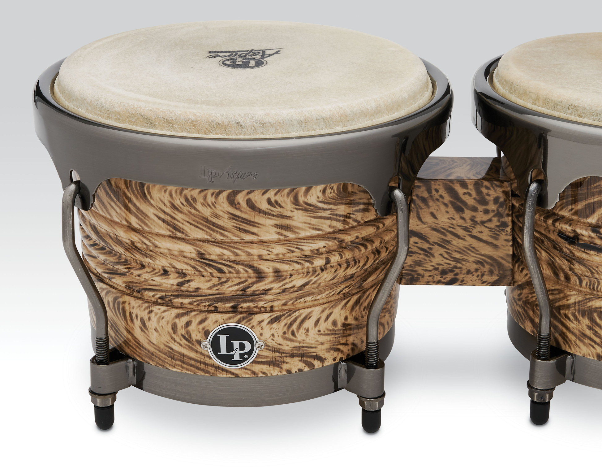 Latin Percussion LP Aspire LPA601-HC Bongo Set Havana Café with Brushed Nickel Hardware